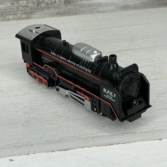 Black and Silver Toy Train Engine - Picture 2 of 5